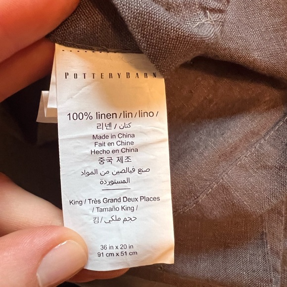 NWOT - Pottery Barn Belgian Flax Linen King Shams - Picture 3 of 3